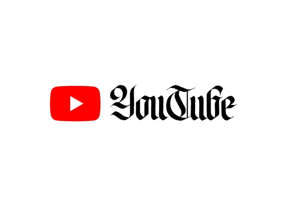 Imagem do logotipo atual do YouTube, adotado em 2017, com o ícone de "play" vermelho à esquerda do texto.