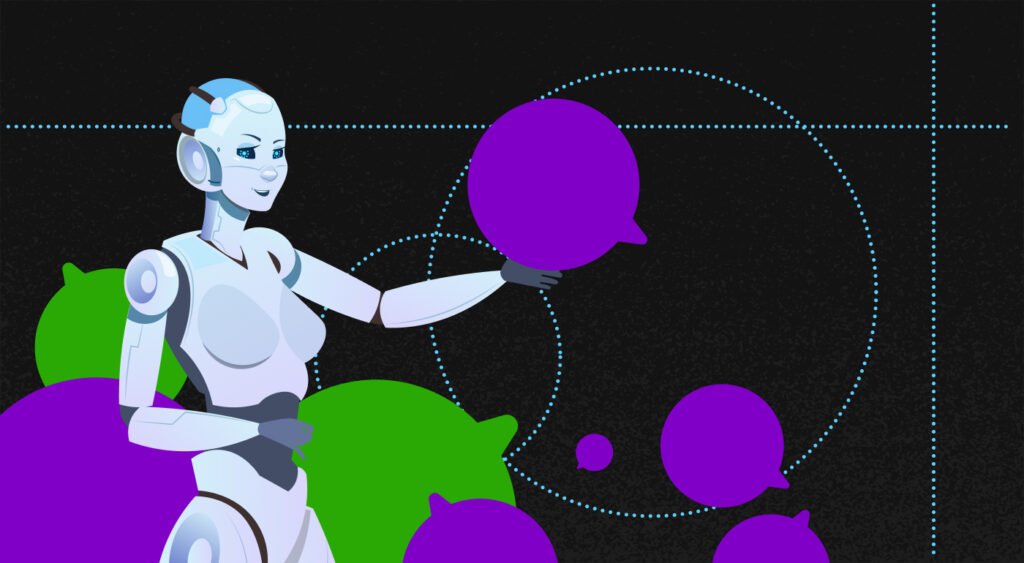 Usuário interagindo com sistema personalizado por Inteligência Artificial.